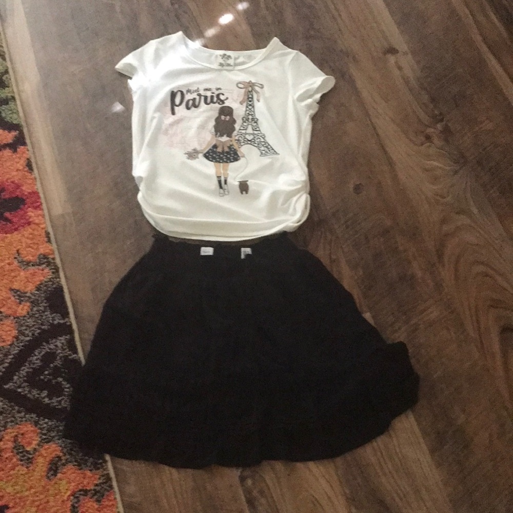 Chic Parisian Kids Tee - Cream